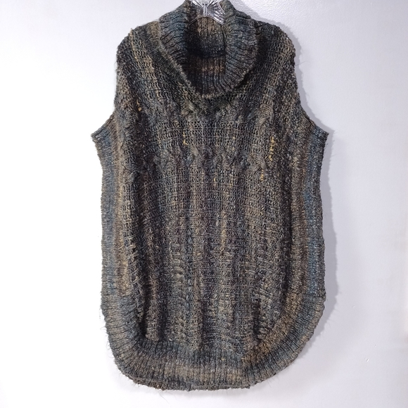 Parkhurst Canada Cowl Neck Popover Sweater Vest in Natural Size S/M - Picture 1 of 5